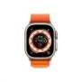 Apple watch ultra cellular 49mm titanium case with orange alpine loop -large