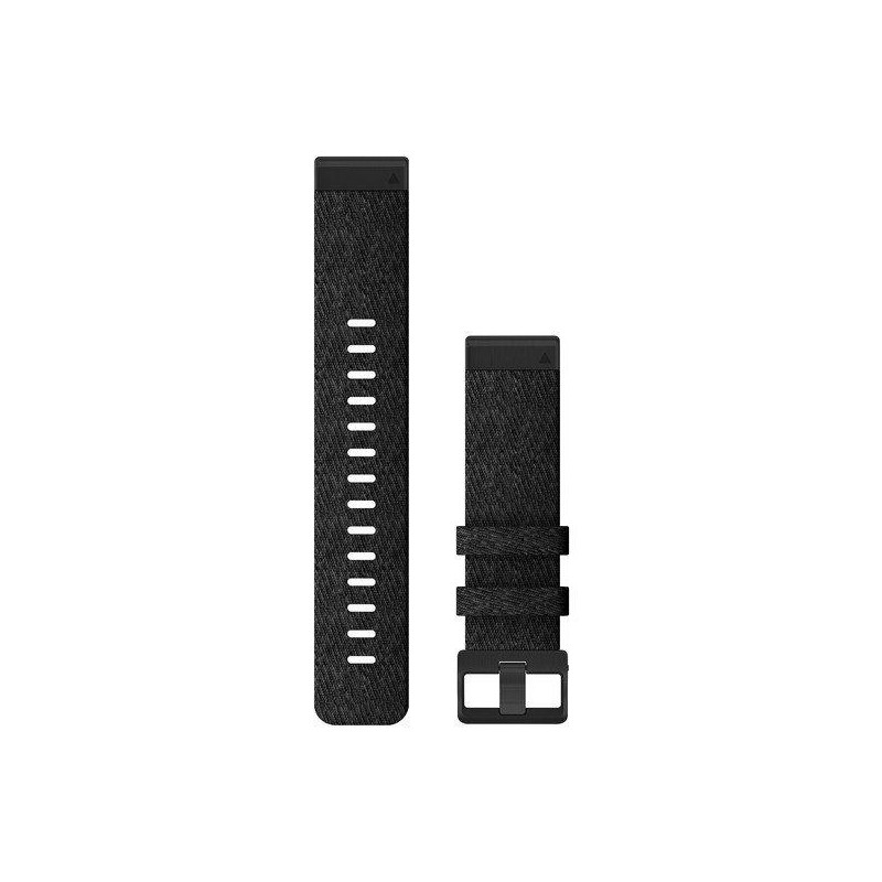 Garmin curea ceas nylon quickfit 22 black  accfenix 6 22mm quickfit heathered black nylon band