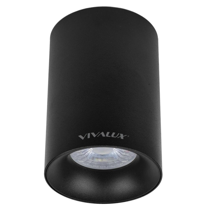 Spot vivalux round nevils gu10 max. 35w ip20 Ø70x100mm negru bec neinclus