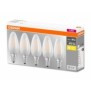 5 becuri led osram base classic b e14 4w (40w) 470 lm lumina calda (2700k)