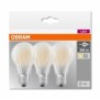 3 becuri led osram base classic a e27 7w (60w) 806 lm lumina calda (2700k)