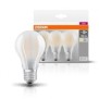 3 becuri led osram base classic a e27 7w (60w) 806 lm lumina calda (2700k)