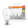 3 becuri led osram base classic a e27 10w (75w) 1055 lm lumina calda (2700k)