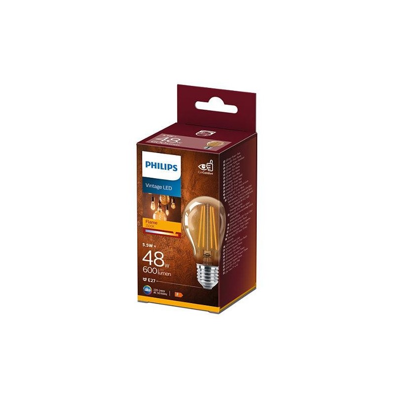 Bec led vintage (decorativ) philips classic gold bulb a60 eyecomfort e27 5.5w (48w) 600 lm