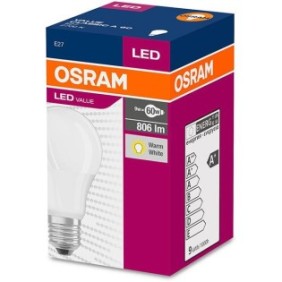 Bec led osram value classic a e27 8.5w (60w) 806 lm lumina calda (2700k)