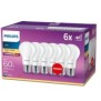 6 becuri led philips a60 e27 8w (60w) 806 lm lumina calda (2700k) mat