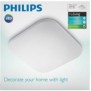 Plafoniera led philips mauve sq 17w 2000 lm lumina neutra (4000k) ip20 32.2cm alb