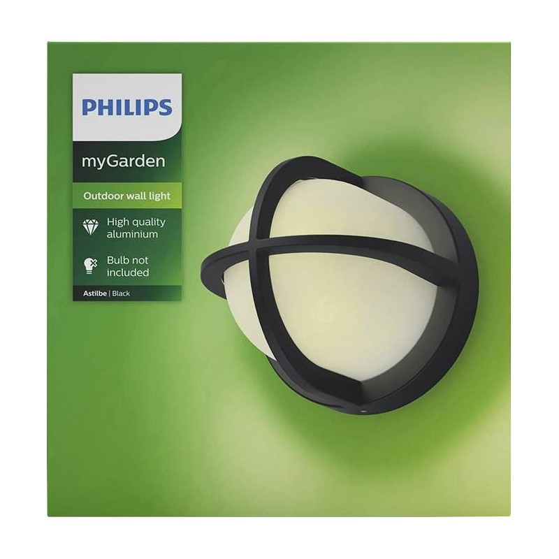 Aplica pentru exterior philips astilbe 1xe27 max 42w ip44 178x175mm negru