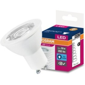 Bec led osram value par16 gu10 5w (50w) 350 lm lumina rece (6500k)