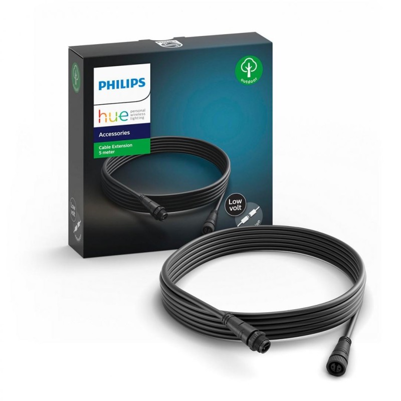 Extensie cablu exterior philips hue ip67 5m negru