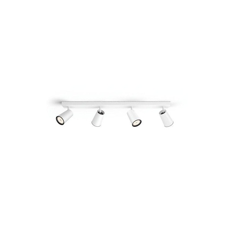 Spot led philips myliving paisley 4xgu10 5.5w ip20 metal alb