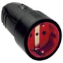 Priza bachmann negru 250v 16a 3600w ip20 cauciuc pentru cordoane de maxim 3x2.5mm² demontabila