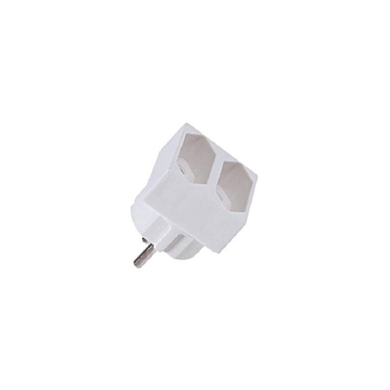 Stecker dublu bachmann 2 prize 230v 2.5a culoare alba