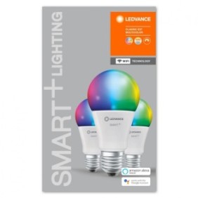 3 becuri led rgb inteligent ledvance smart+ wifi classic multicolour a e27 9w (60w) 806