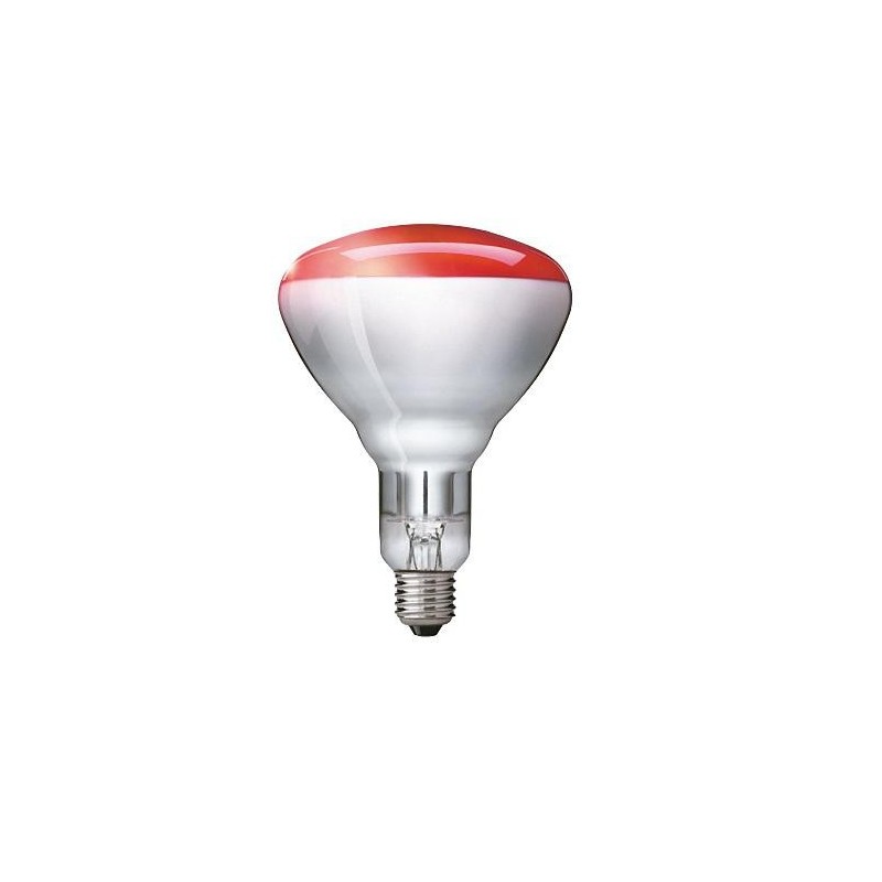 Bec infrarosu industrial philips e27 250w 230v dimabil incandescent culoare alb/ rosu 125x125x173