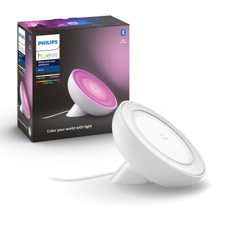 Lampa led rgb philips new hue bloom (gen4) bluetooth 7.1w 500 lm lumina alba si