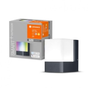 Aplica led rgb pentru exterior ledvance smart+ wifi cube wall 10w 500 lm lumina alba