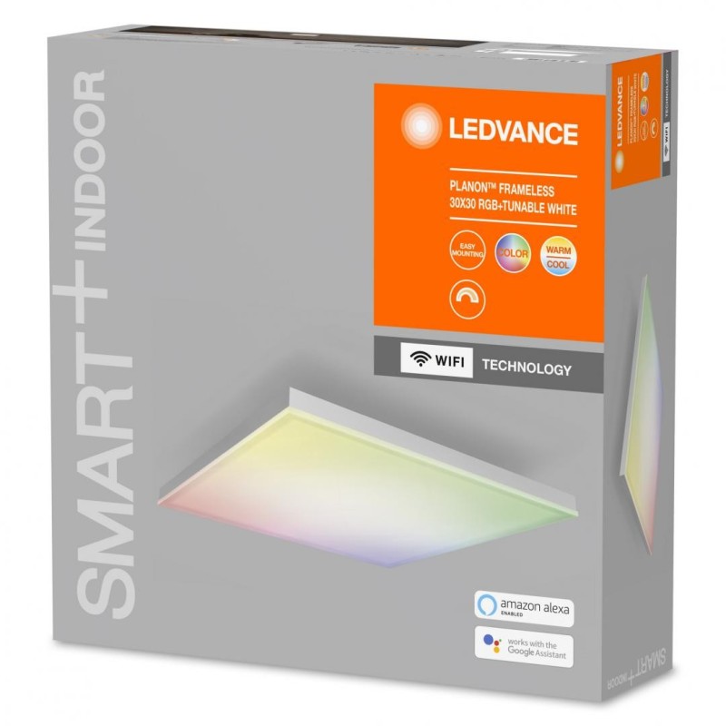 Panou led rgb inteligent ledvance smart+ wifi planon 300 20w 1500 lm lumina alba si