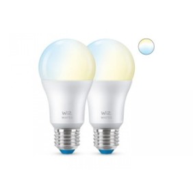 2 becuri led inteligente wiz connected whites a60 wi-fi e27 8w (60w) 806 lm lumina