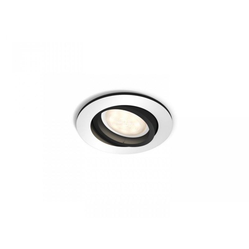 Spot led incastrat philips hue milliskin bluetooth gu10 5w (50w) 350lm lumina alba (2200-6500k) ip20