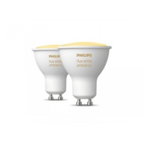 2 becuri led inteligente philips hue spot bluetooth gu10 5w (35w) 350 lm lumina alba