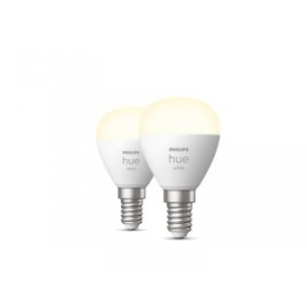 2 becuri led inteligente philips hue p45 bluetooth e14 5.7w (60w) 470 lm lumina calda