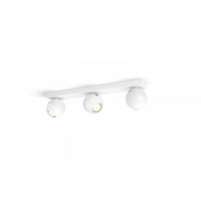 Spot led triplu philips hue buckram bluetooth 3xgu10 3x5w 1050 lm lumina alba (2200-6500k) ip20