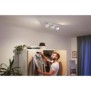 Spot led triplu philips hue buckram bluetooth 3xgu10 3x5w 1050 lm lumina alba (2200-6500k) ip20