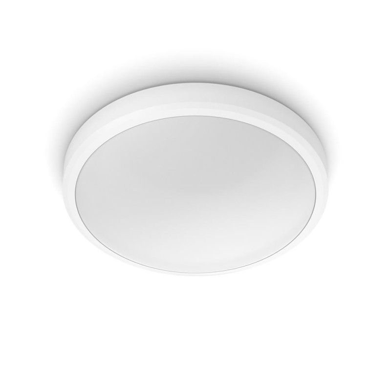 Plafoniera led philips doris cl257 17w 1500 lm lumina calda (2700k) ip44 31.3cm alb