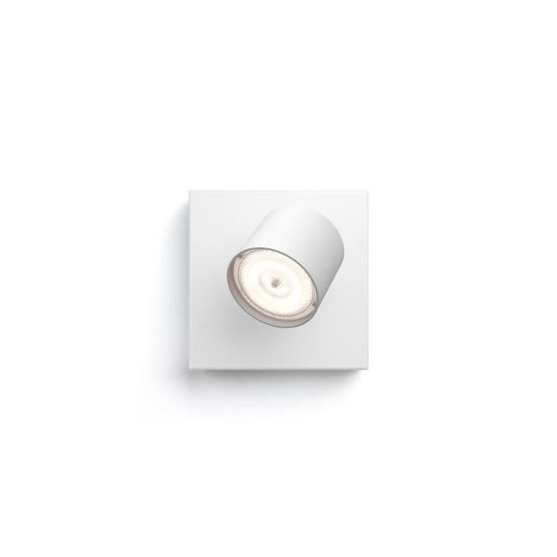 Spot led philips myliving star 4.5w 500 lm lumina calda (2200-2700k) ip20 11cm metal alb