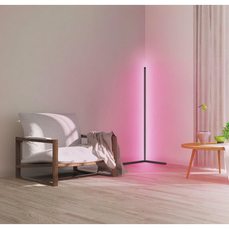 Lampadar led rgb inteligent ledvance smart+ wifi floor corner 12w 200 lm lumina alba si