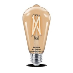 Bec led inteligent vintage (decorativ) philips filament bulb clear st64 wi-fi bluetooth e27 7w (60w)