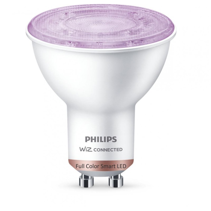 Bec led rgb inteligent philips spot  wi-fi bluetooth gu10 4.7w (50w) 345 lm lumina alba