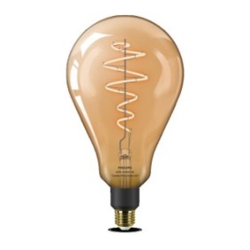 Bec led inteligent vintage (decorativ) philips filament bulb amber ps160 wi-fi bluetooth e27 6w (25w)