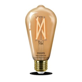 Bec led inteligent vintage (decorativ) philips filament bulb amber st64 wi-fi bluetooth e27 7w (50w)