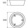 Plafoniera led philips dawn cl258 14w 1100 lm lumina calda (3000k) ip20 34cm metal/plastic alb