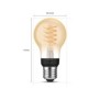 Bec led inteligent vintage (decorativ) philips hue filament bulb a60 bluetooth e27 7w (40w) 550