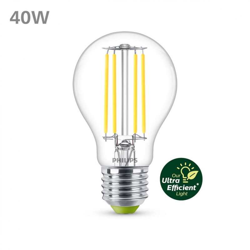 Bec led philips classic a60 ultra efficient light e27 2.3w (40w) 485 lm lumina neutra