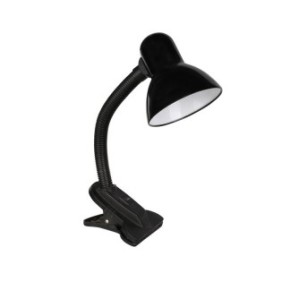 Lampa cu clips 2r pinch black 1xe27 max. 40w intrerupator 30x14cm plastic negru
