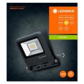 Proiector led ledvance endura flood 10w 220-240v 800 lm lumina calda (3000k) ip65/ik06 125x101x29mm aluminiu