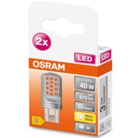 2 becuri led osram pin g9 4.2w (40w) 470 lm lumina calda (2700k)