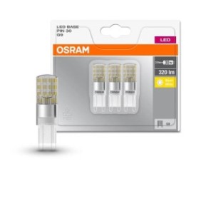 3 becuri led osram base pin g9 2.6w (30w) 320 lm lumina calda (2700k)