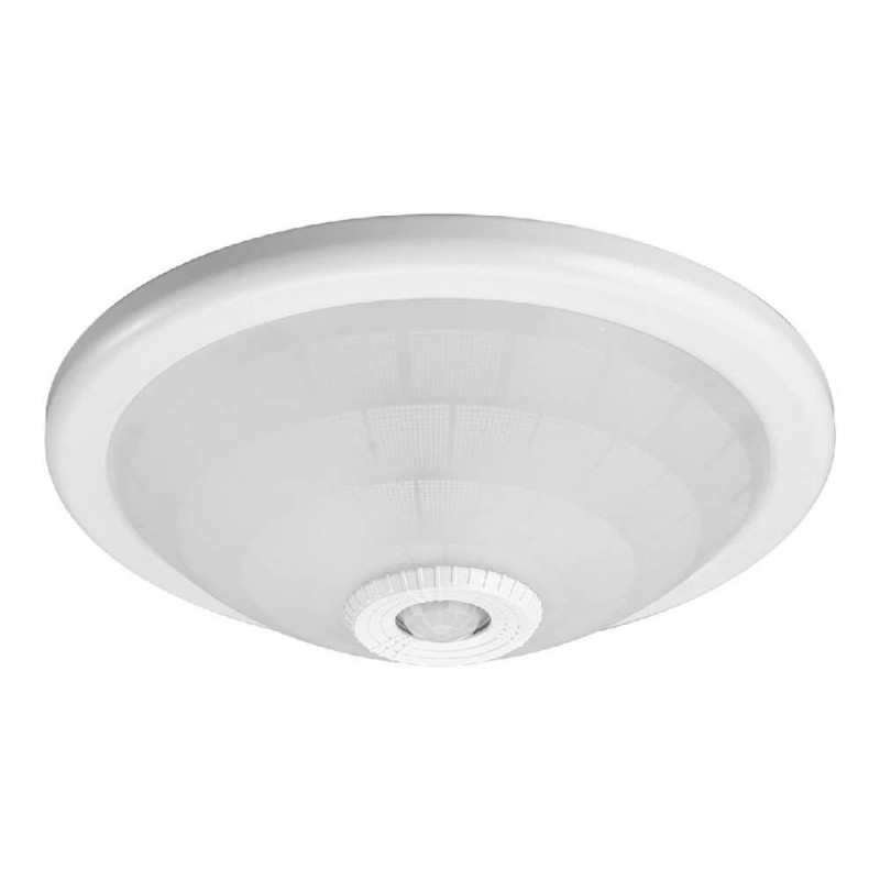 Plafoniera cu senzor de miscare vivalux leo f30 2xe27 max. 2x40w ip20 Ø300x95mm alb becuri