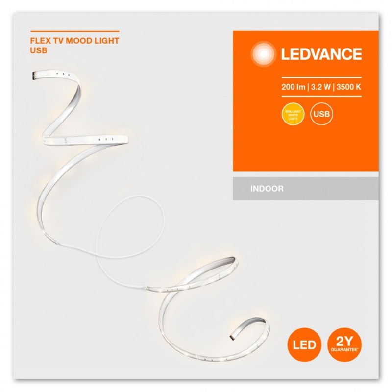 Banda led pentru tv ledvance flex mood light 2.7w 5v 110 lm lumina neutra (3500k)