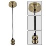 Pendul vivalux retro antique brass e27 max. 60w textil/metal ip20 Ø100mm cablu negru 1m bec