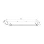 Aplica led pentru baie vivalux modena 9w 585 lm lumina neutra (4000k) 120° ip20 460x70x45mm