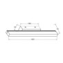 Aplica led pentru baie vivalux dafne 9w 675 lm lumina neutra (4000k) 120° ip20 405x70x50mm