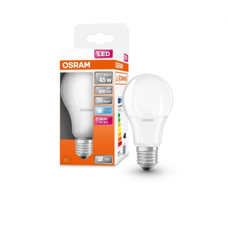 Bec led osram classic a60 e27 12-36v ac/dc 6.5w (45w) 600 lm lumina neutra (4000k)