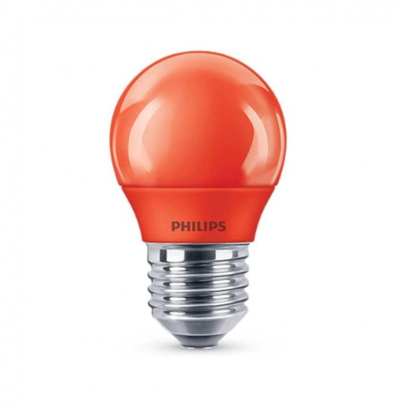 Bec led philips colored red p45 e27 3.1w (25w) lumina rosie