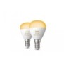 2 becuri led inteligente philips hue p45 bluetooth e14 5.1w 470 lm lumina alba (2000-6500k)